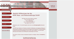Desktop Screenshot of hhw-hausverwaltung.de