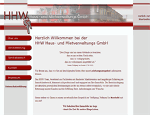 Tablet Screenshot of hhw-hausverwaltung.de